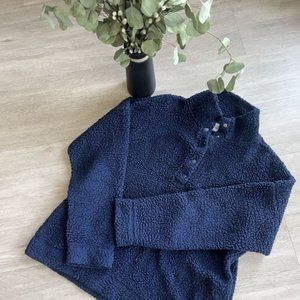 Aerie Sherpa Quarter Button-Up Pullover